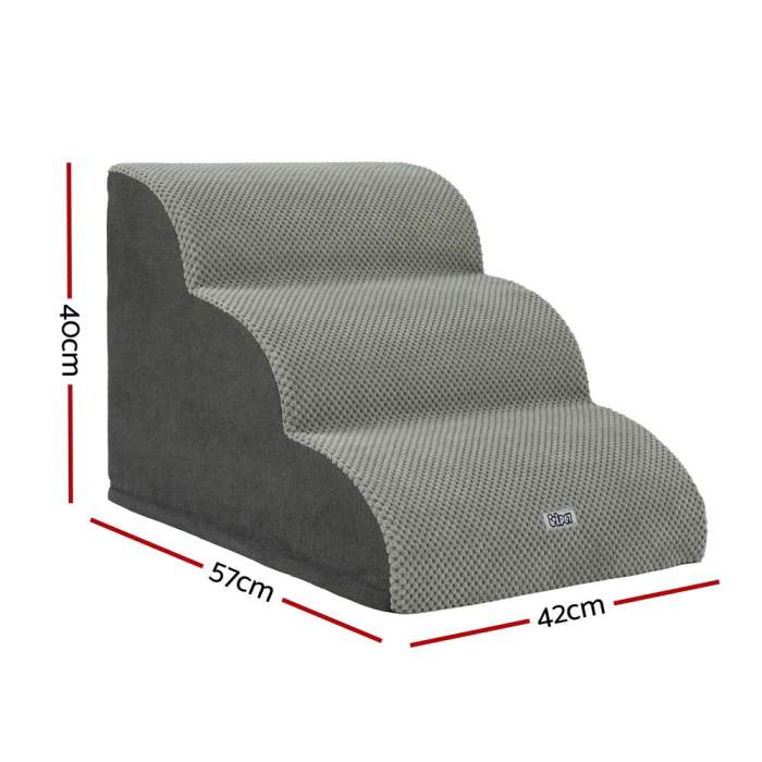 i.pet dog ramp steps foam 3 tier pet stairs for bed sofa car portable indoor i.pet dog ramp steps foam 3 tier pet stairs for bed sofa car portable indoor