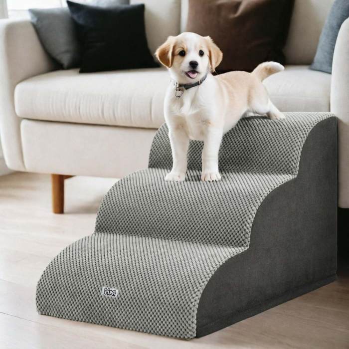 i.pet dog ramp steps foam 3 tier pet stairs for bed sofa car portable indoor i.pet dog ramp steps foam 3 tier pet stairs for bed sofa car portable indoor