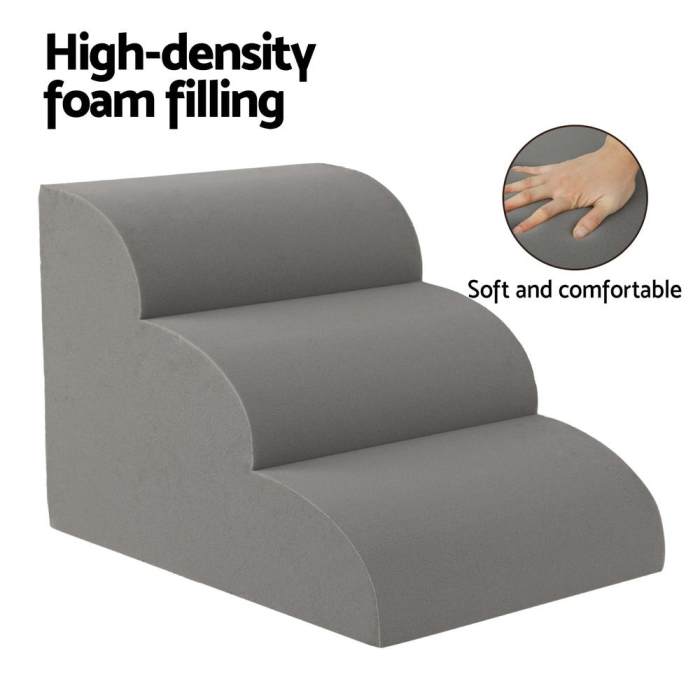 i.pet dog ramp steps foam 3 tier pet stairs for bed sofa car portable indoor i.pet dog ramp steps foam 3 tier pet stairs for bed sofa car portable indoor
