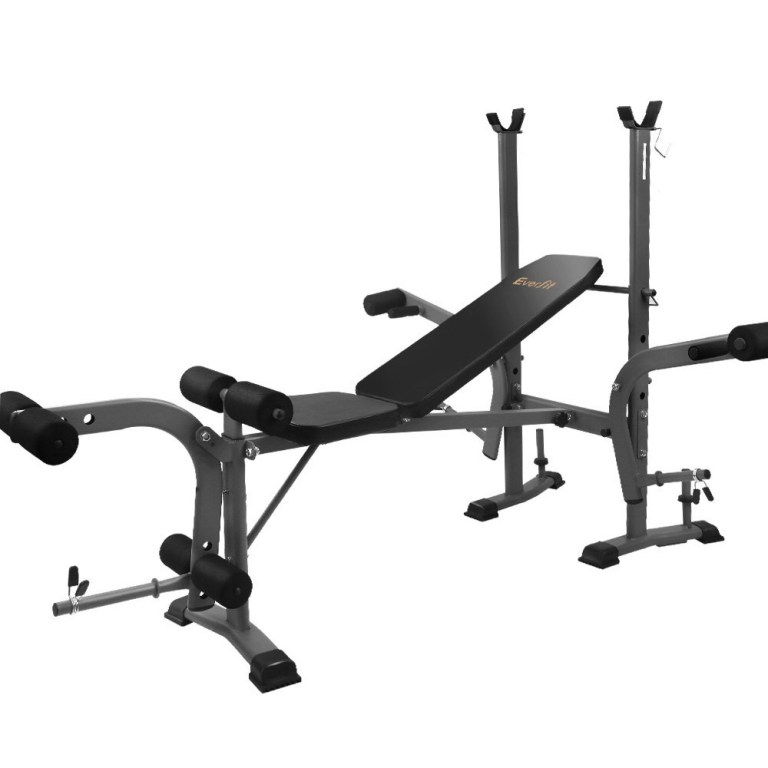 everfit weight bench 8 in 1 bench press adjustable home gym station 200kg