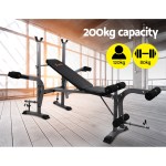 everfit weight bench 8 in 1 bench press adjustable home gym station 200kg