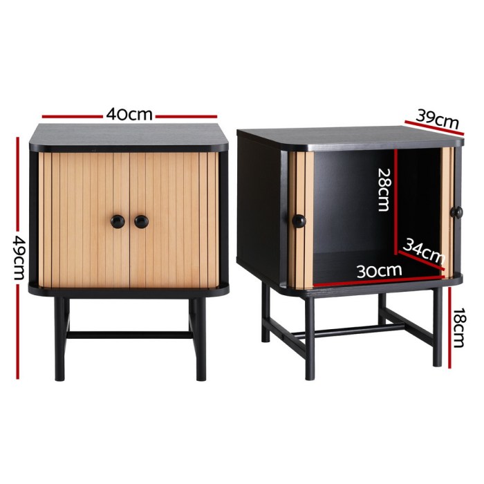 artiss bedside table with sliding doors boris artiss bedside table with sliding doors boris