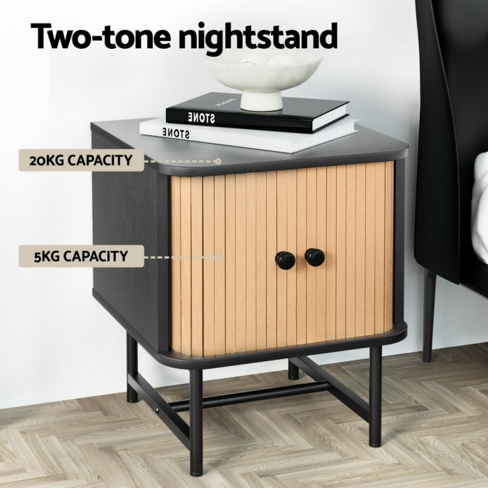 artiss bedside table with sliding doors boris artiss bedside table with sliding doors boris