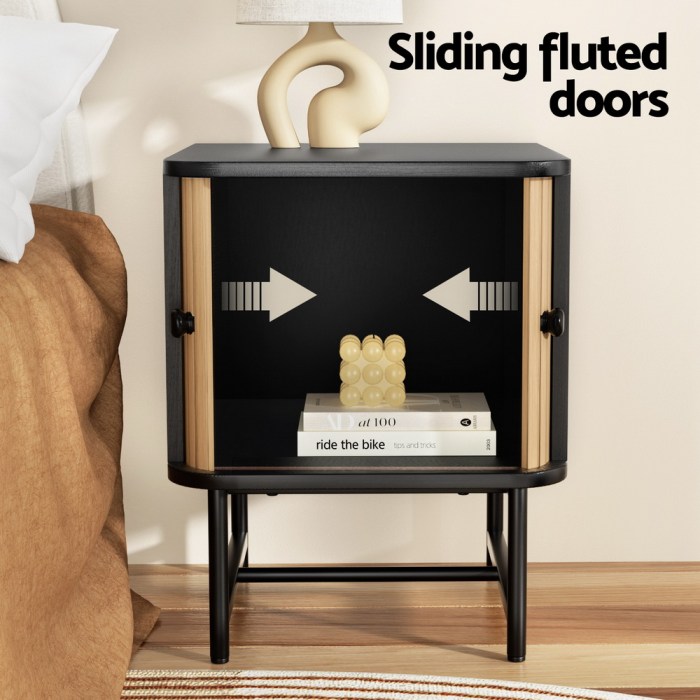 artiss bedside table with sliding doors boris artiss bedside table with sliding doors boris