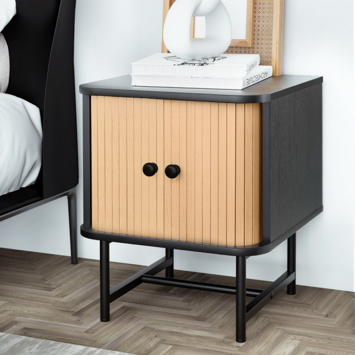 artiss bedside table with sliding doors boris artiss bedside table with sliding doors boris