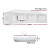 instahut gazebo 3x9m marquee wedding party tent outdoor camping side wall canopy 5 panel white instahut gazebo 3x9m marquee wedding party tent outdoor camping side wall canopy 5 panel white
