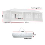 instahut gazebo 3x9m marquee wedding party tent outdoor camping side wall canopy 5 panel white instahut gazebo 3x9m marquee wedding party tent outdoor camping side wall canopy 5 panel white