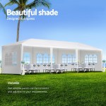 instahut gazebo 3x9m marquee wedding party tent outdoor camping side wall canopy 5 panel white instahut gazebo 3x9m marquee wedding party tent outdoor camping side wall canopy 5 panel white