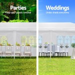 instahut gazebo 3x9m marquee wedding party tent outdoor camping side wall canopy 8 panel white instahut gazebo 3x9m marquee wedding party tent outdoor camping side wall canopy 8 panel white