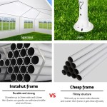 instahut gazebo 3x9m marquee wedding party tent outdoor camping side wall canopy 8 panel white instahut gazebo 3x9m marquee wedding party tent outdoor camping side wall canopy 8 panel white