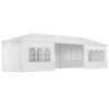 instahut gazebo 3x9m marquee wedding party tent outdoor camping side wall canopy 8 panel white