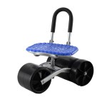 gardeon garden stool seat foldable with wheels blue gardeon garden stool seat foldable with wheels blue