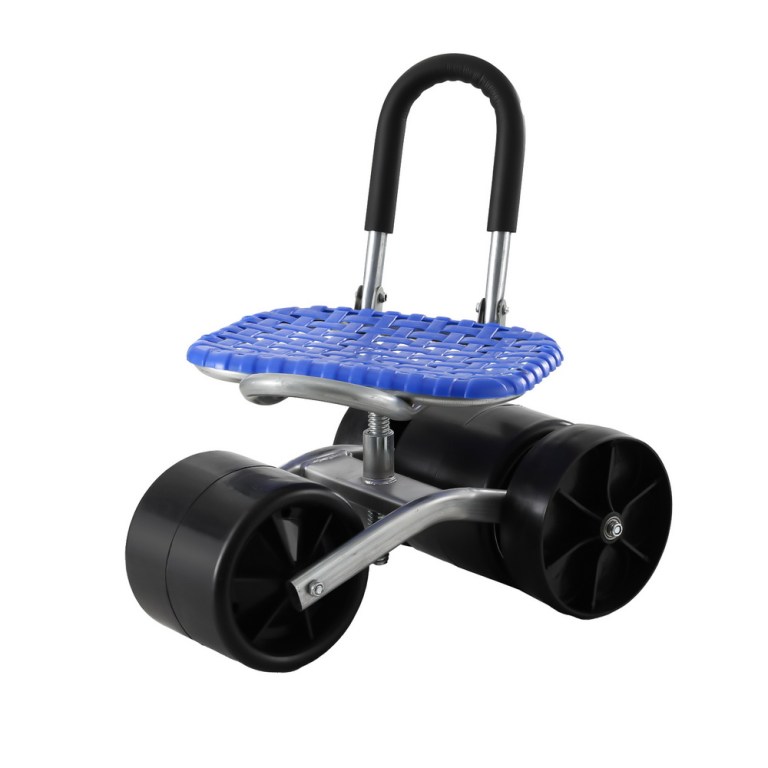 gardeon garden stool seat foldable with wheels blue gardeon garden stool seat foldable with wheels blue