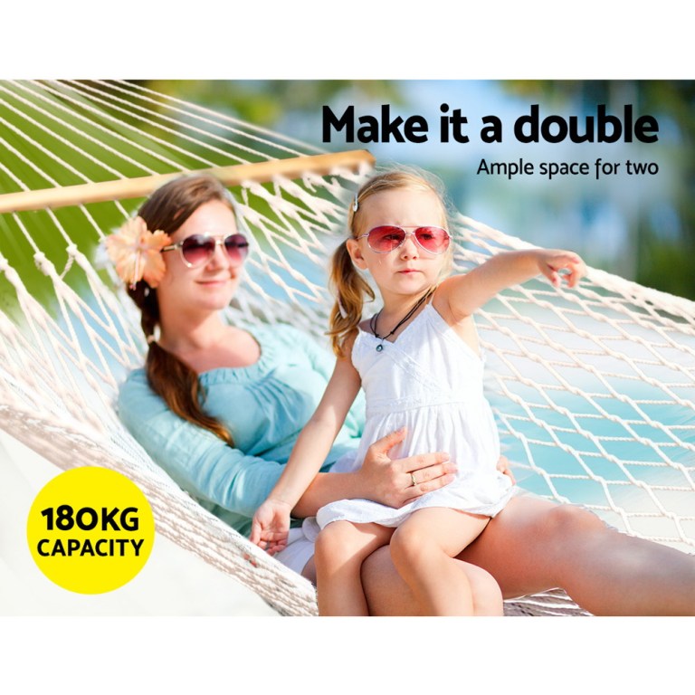 gardeon hammock bed outdoor chair camping hanging hammocks mesh 2 person