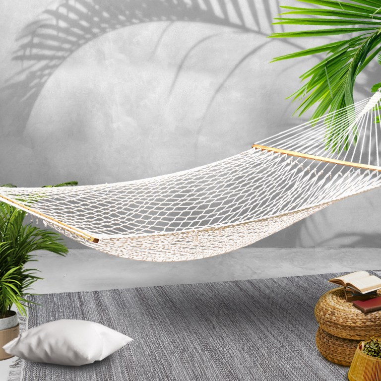 gardeon hammock bed outdoor chair camping hanging hammocks mesh 2 person