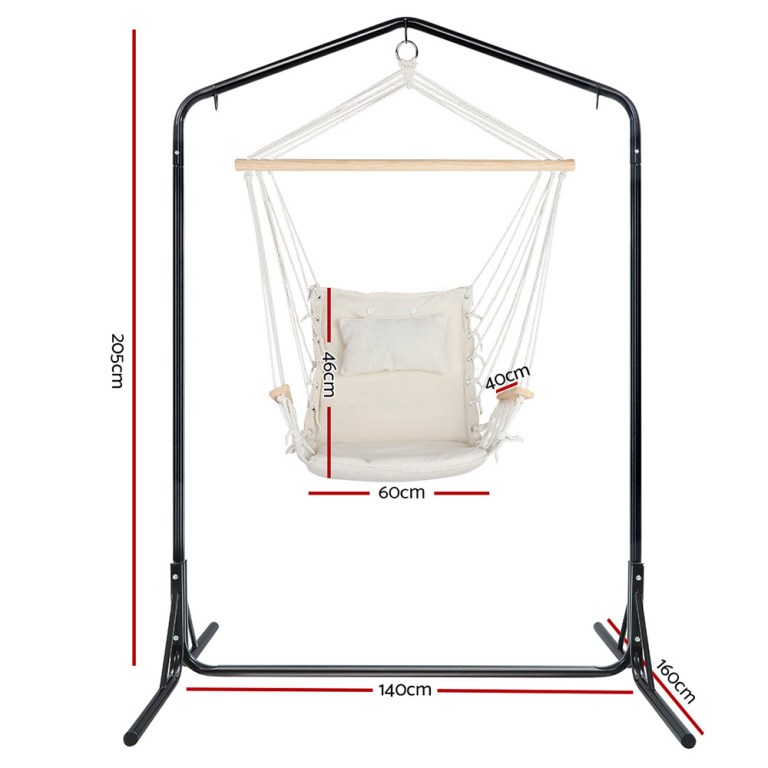 gardeon outdoor hammock chair with stand swing hanging hammock garden cream gardeon outdoor hammock chair with stand swing hanging hammock garden cream
