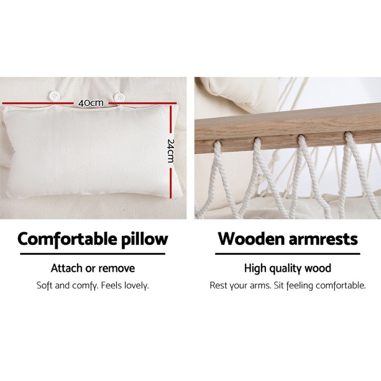 gardeon outdoor hammock chair with stand swing hanging hammock garden cream gardeon outdoor hammock chair with stand swing hanging hammock garden cream