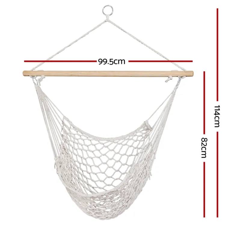 gardeon hammock chair outdoor hanging camping mesh indoor cream gardeon hammock chair outdoor hanging camping mesh indoor cream