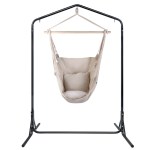 gardeon outdoor hammock chair with stand hanging hammock with pillow cream gardeon outdoor hammock chair with stand hanging hammock with pillow cream