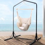 gardeon outdoor hammock chair with stand hanging hammock with pillow cream gardeon outdoor hammock chair with stand hanging hammock with pillow cream