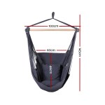 gardeon hammock chair outdoor camping hanging hammocks cushion pillow grey