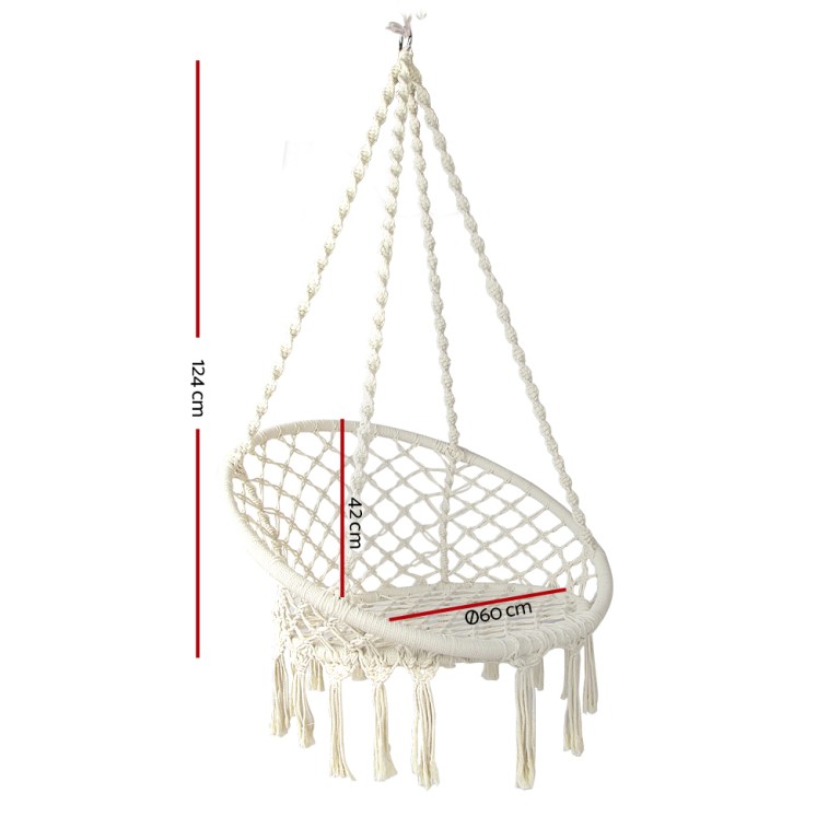 gardeon hammock chair outdoor hanging macrame cotton indoor cream gardeon hammock chair outdoor hanging macrame cotton indoor cream