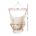 gardeon hanging hammock chair outdoor swing hammocks tassel cream gardeon hanging hammock chair outdoor swing hammocks tassel cream