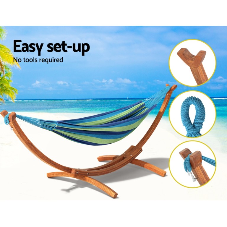 gardeon hammock bed outdoor camping timber hammock wooden stand gardeon hammock bed outdoor camping timber hammock wooden stand