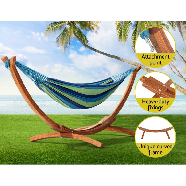 gardeon hammock bed outdoor camping timber hammock wooden stand gardeon hammock bed outdoor camping timber hammock wooden stand
