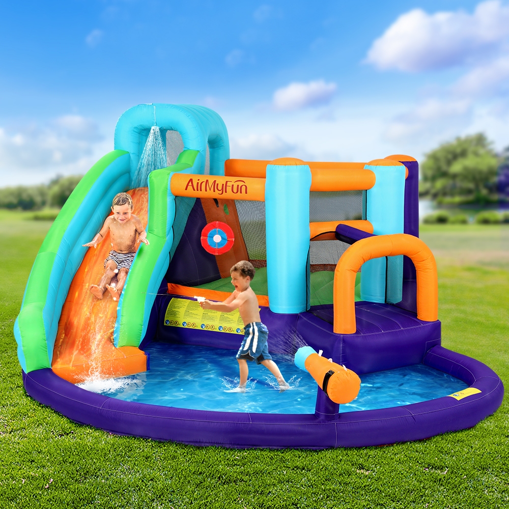 airmyfun inflatable water slide kids jumping castle trampoline outdoor