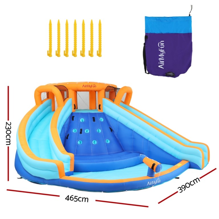 airmyfun kids inflatable pool water double slide park jumping castle 465x390cm airmyfun kids inflatable pool water double slide park jumping castle 465x390cm