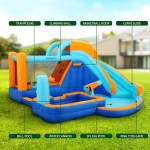 airmyfun kids inflatable pool water slide park jumping castle bounce 382x381cm airmyfun kids inflatable pool water slide park jumping castle bounce 382x381cm