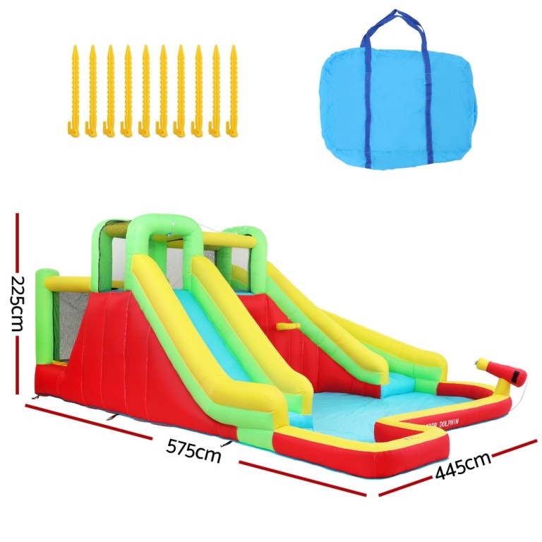 doctor dolphin kids inflatable pool water slide park jumping castle 575x445cm doctor dolphin kids inflatable pool water slide park jumping castle 575x445cm