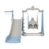 keezi kids slide swing set basketball hoop outdoor playground toys 170cm blue