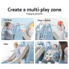 keezi kids slide swing set basketball hoop outdoor playground toys 170cm blue