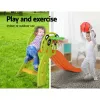 keezi kids slide set basketball hoop indoor outdoor playground toys 100cm orange keezi kids slide set basketball hoop indoor outdoor playground toys 100cm orange