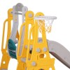 keezi kids slide swing set basketball outdoor toys adjustable height 140cm green keezi kids slide swing set basketball outdoor toys adjustable height 140cm green