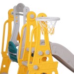 keezi kids slide swing set basketball outdoor toys adjustable height 140cm green keezi kids slide swing set basketball outdoor toys adjustable height 140cm green