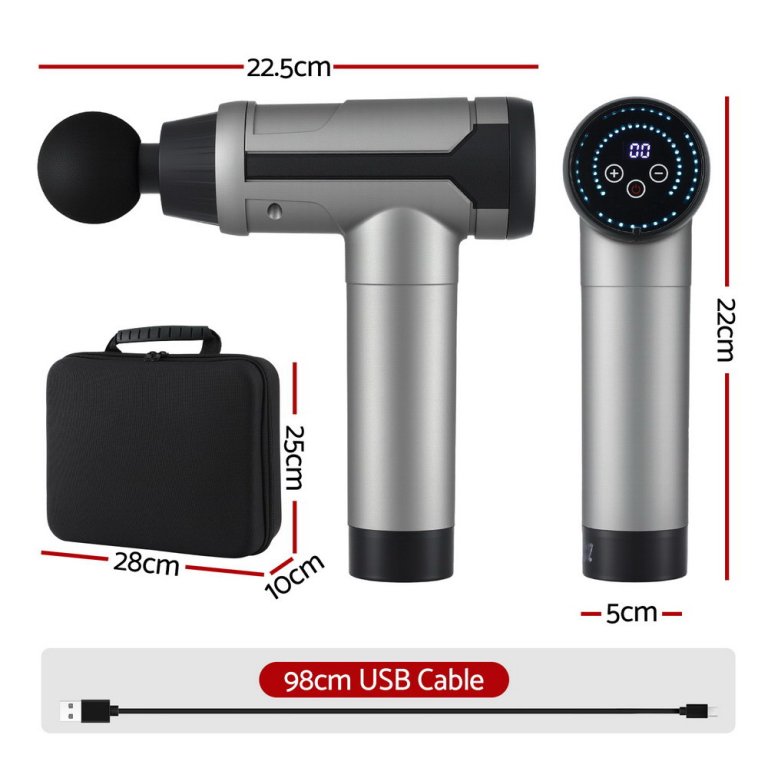 everfit massage gun 30 speed 6 heads vibration muscle massager chargeable black everfit massage gun 30 speed 6 heads vibration muscle massager chargeable black