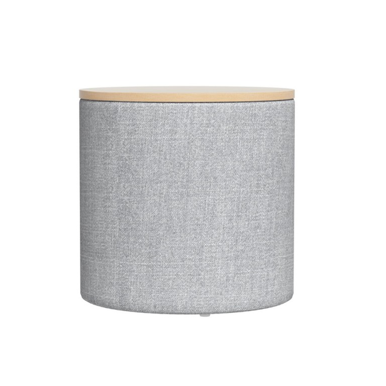 artiss storage ottoman blanket box 40cm linen round grey