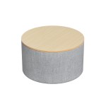artiss storage ottoman blanket box 60cm linen round grey