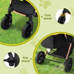 i.pet pet dog stroller pram large cat carrier travel pushchair foldable 4 wheels