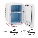 glacio mini fridge portable 22l white electric cooler warmer car office 12v 220v