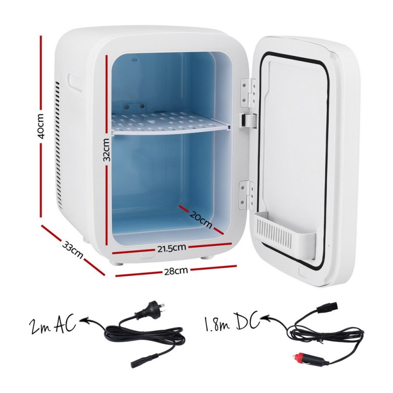 glacio mini fridge portable 22l white electric cooler warmer car office 12v 220v