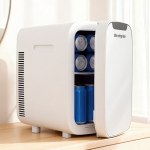 glacio mini fridge portable 22l white electric cooler warmer car office 12v 220v