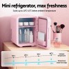 glacio mini fridge skincare beauty cooler warmer led mirror 12v 220v pink 4l glacio mini fridge skincare beauty cooler warmer led mirror 12v 220v pink 4l