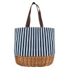alfresco 4 person picnic basket bag set wooden blanket cooler outdoor insulated