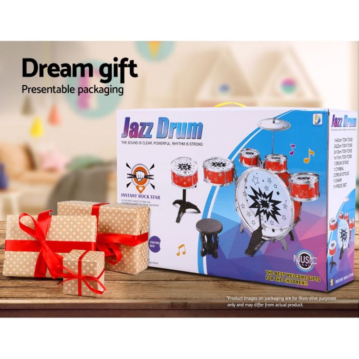 keezi 11 piece kids drum set