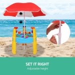 keezi kids sandpit pretend play set water sand table children outdoor toy umbrella keezi kids sandpit pretend play set water sand table children outdoor toy umbrella