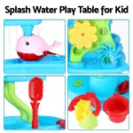 keezi kids sand and water table 4 tier waterfall sandpit toys beach shovel